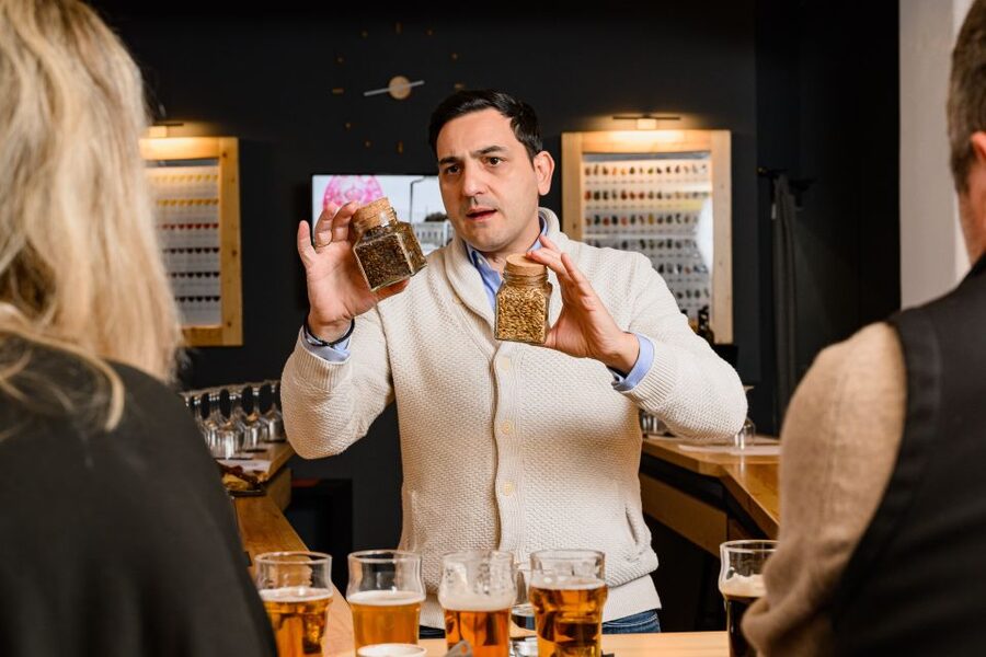 Athens: Small Group Beer Tasting Experience - The opening beer class with maps and charts