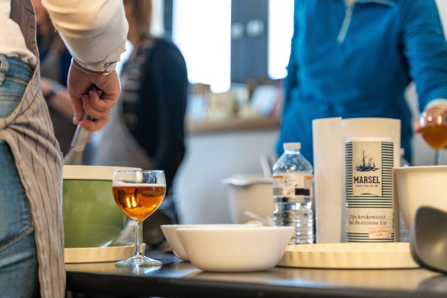 Bruges: Belgian Waffle-Making Workshop with Beer Tasting - Mixing beer into waffle batter