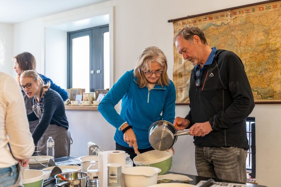 Bruges: Belgian Waffle-Making Workshop with Beer Tasting - Cooking your waffles at the irons