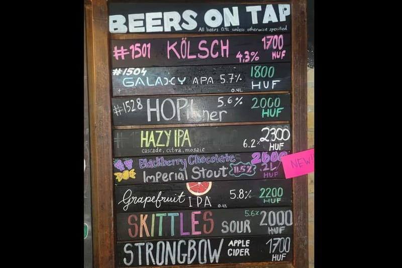 Budapest: 9-tier Hungarian & Craft Beer Tasting w/ snacks - Five on-site craft beers, served close to the brewery