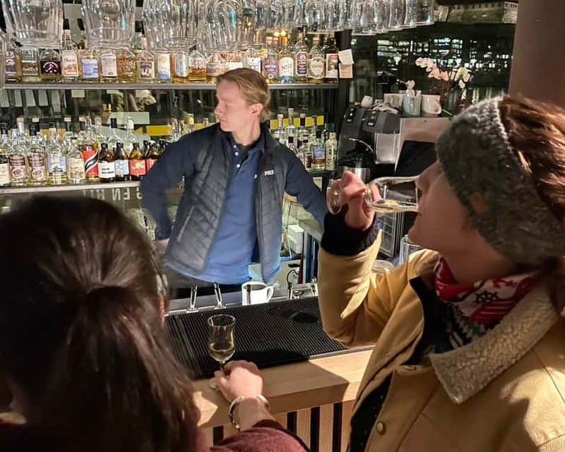 Flavors of Oslo: Food & Beer Tour - Two shots of akevitt at Oslo Harbour
