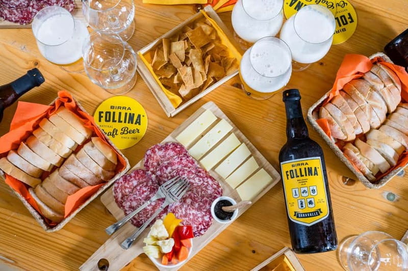 Follina: Visit to a craft brewery, 3 beers and local specialities ITA - Tasting three Follina beers