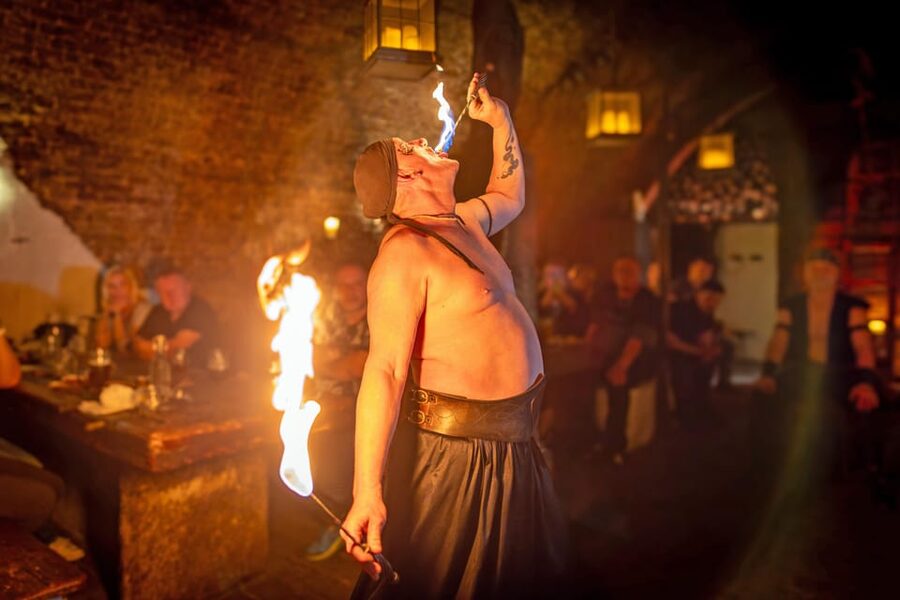 From Prague: Medieval Dinner, Show, Castle and Brewery - The Baroque Dětenice Castle visit