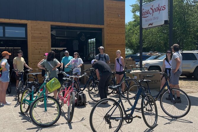 Grand Haven Afternoon Guided Bike & Beer Tour - 3 Hours - Beer, barbecue, and shade at Grand Armory Brewing