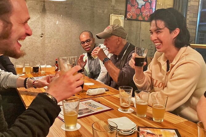 Hiroshima Night Tour: Craft Beer and Local Bites - Crossing Peace Memorial Park after dark