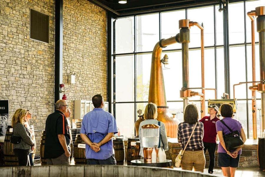 Lexington: Brewery and Distillery Campus Tour with Tastings - Crossing to the distillery for Town Branch Bourbon