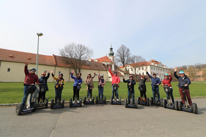 Live-Guided 3 Hours Brewery Segway Tour + Monastic Beer - Getting comfortable on the Segway before Prague Castle
