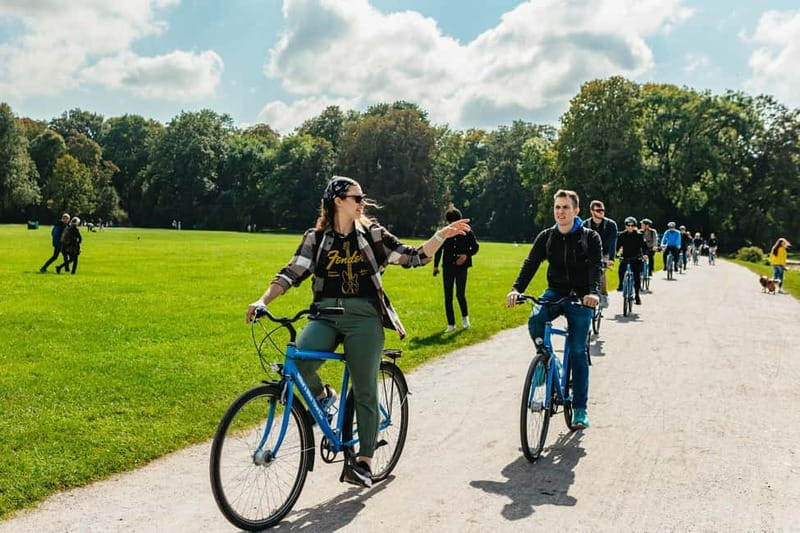 Munich: Guided City Tour by Bike with Beer Garden Stop - Odeonsplatz and theatiner church in context
