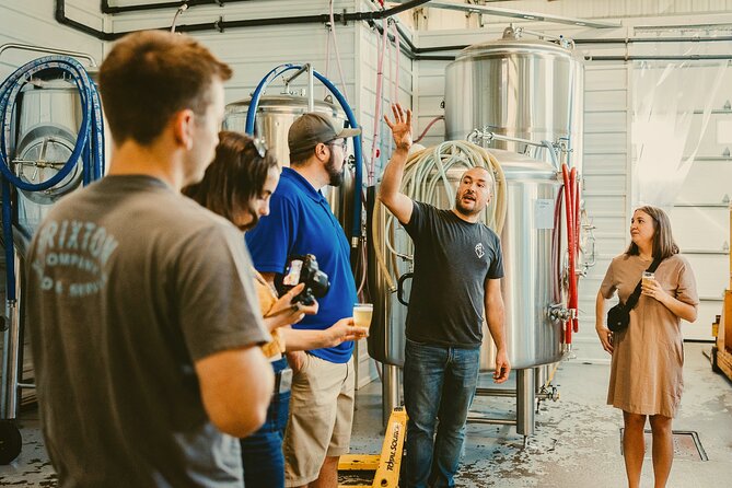 Quebec Craft Beer Tour - From Ottawa & Gatineau - 5e Baron brings the group into the brew room