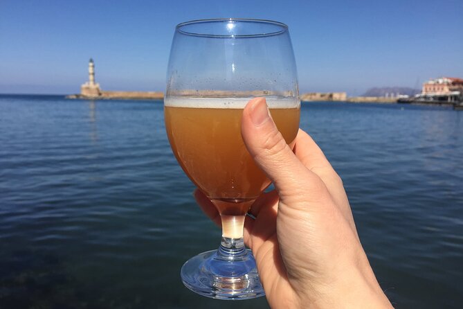 Sunset Craft Beer & Food Tour - Chania Old Port - Sunset at the Lighthouse sea wall